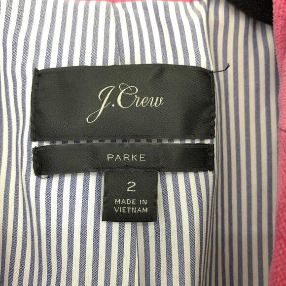 J.Crew Parke Blazer Jacket In Velvet Womens Size 2 Rose Pink Single Button - Picture 5 of 7